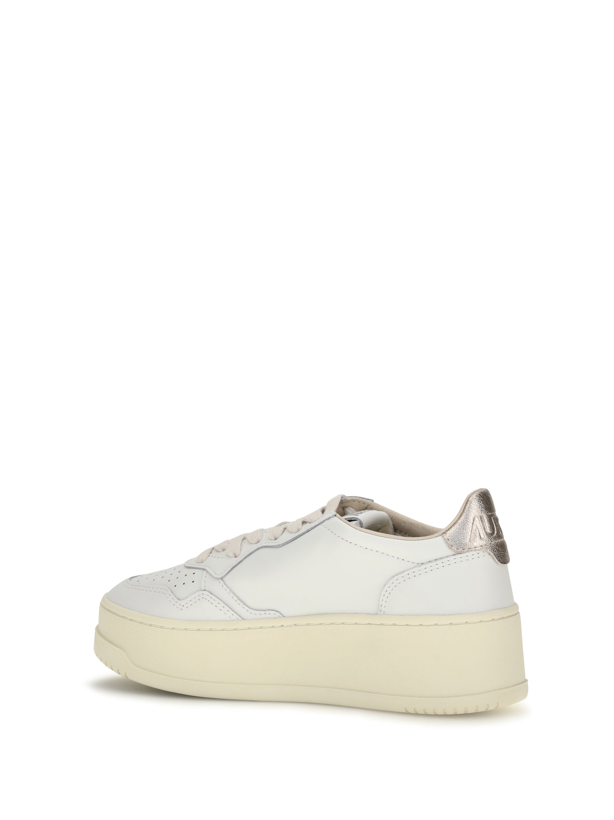 medalist platform leather sneakers