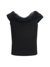 off shoulder draped top