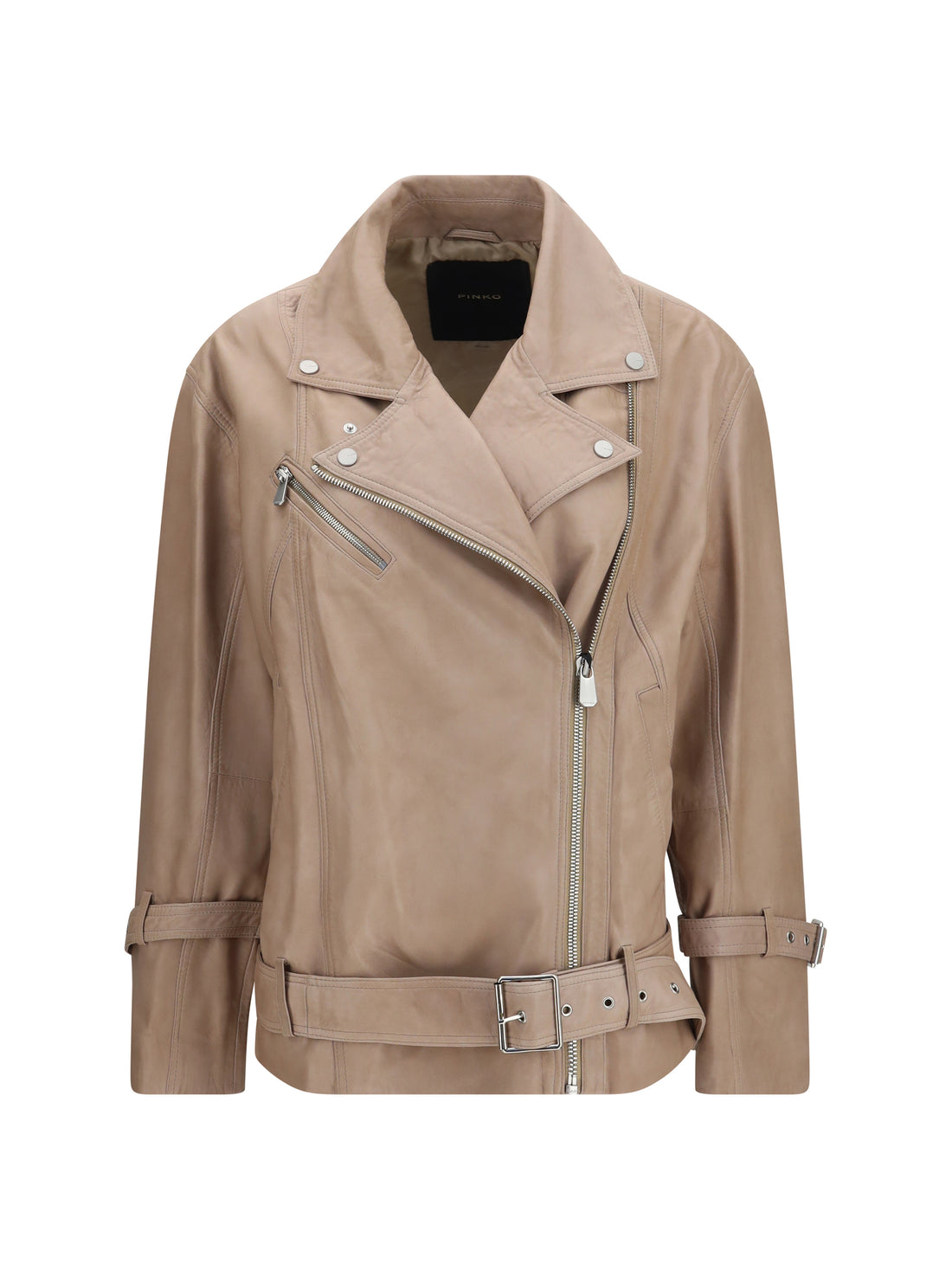 PINKO 36 leather biker jacket