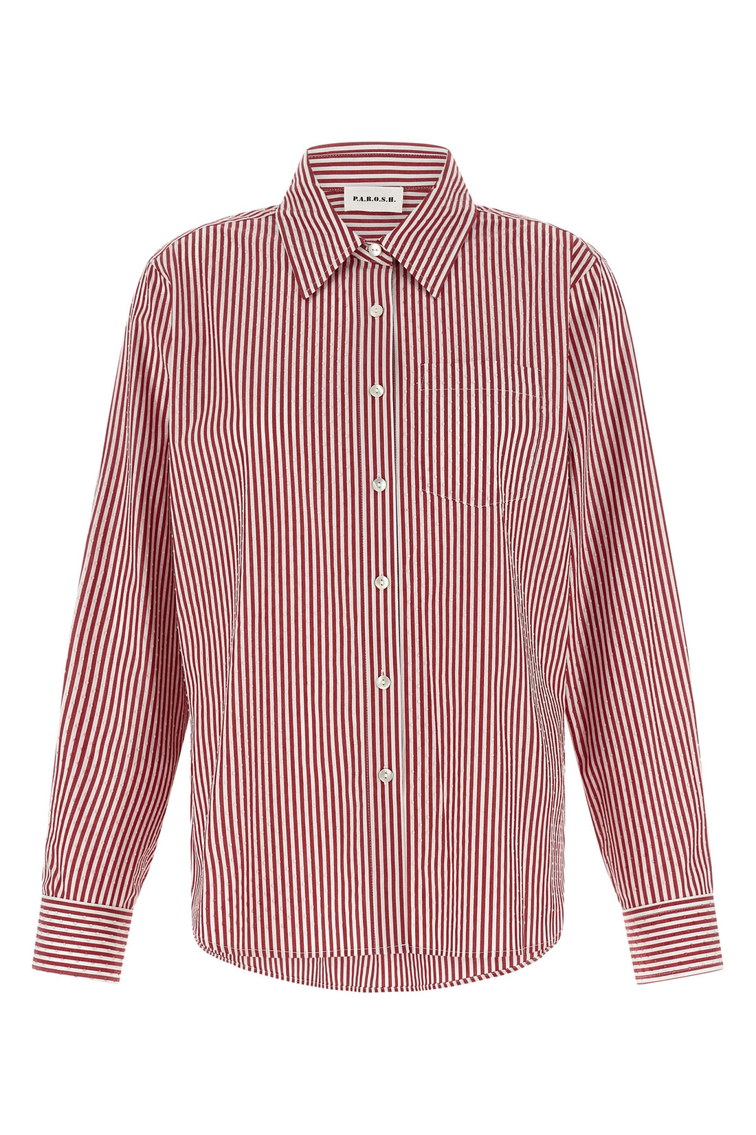 P.A.R.O.S.H. S cashine striped cotton poplin shirt