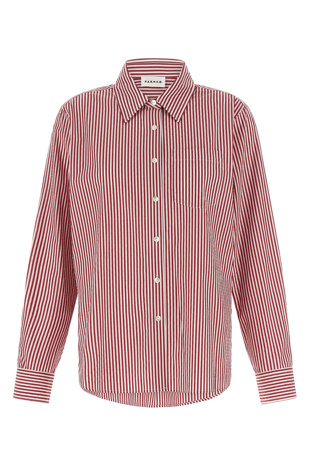 cashine striped cotton poplin shirt