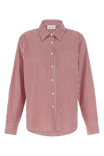 cashine striped cotton poplin shirt