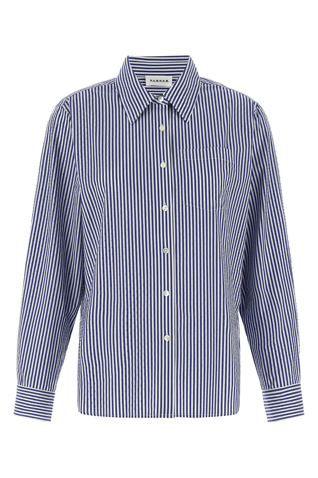 P.A.R.O.S.H. S cashine striped cotton poplin shirt