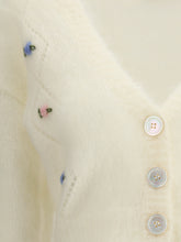 ALESSANDRA RICH 40 mohair cardigan with embroidery