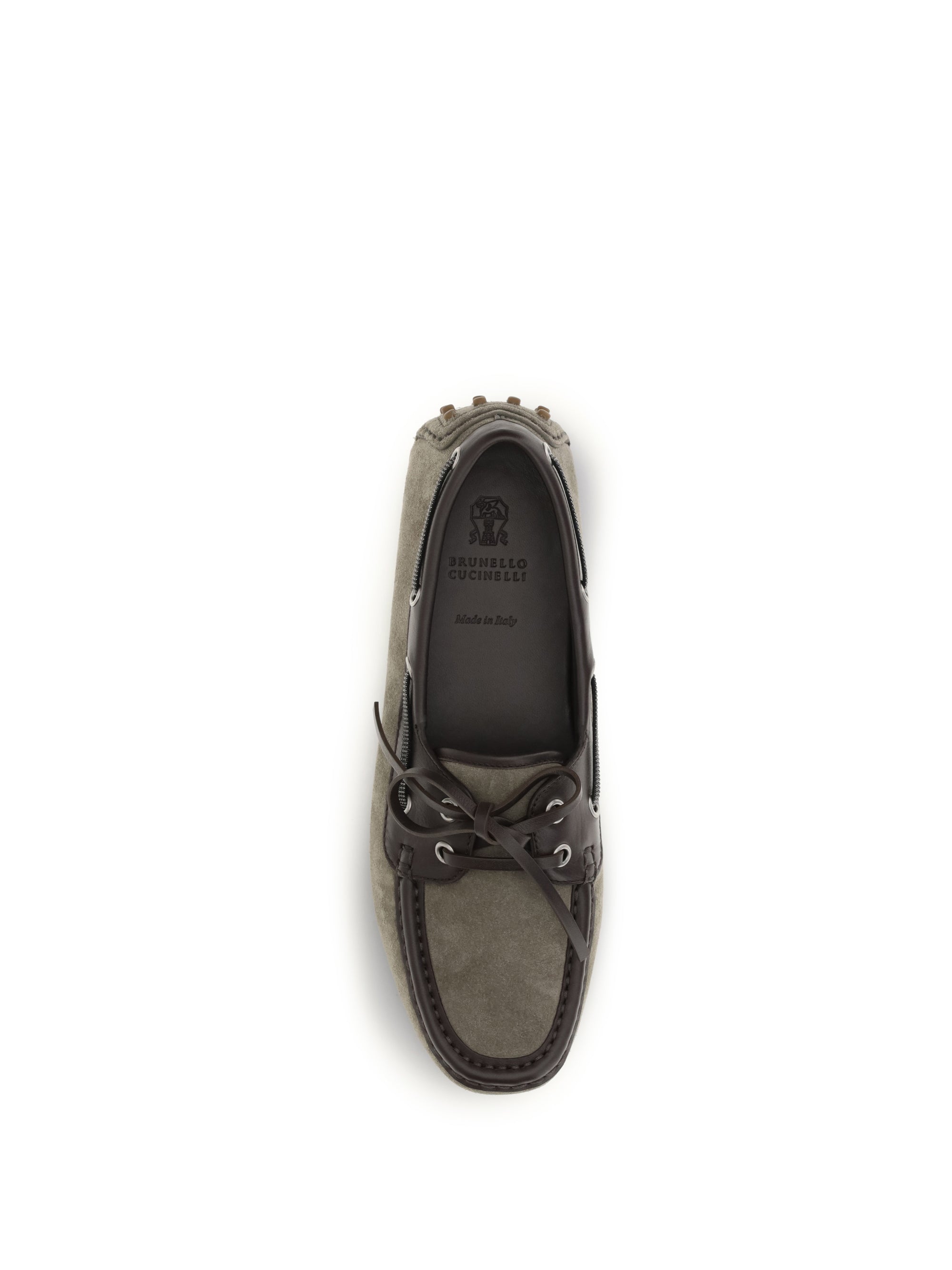 lace-up suede loafers