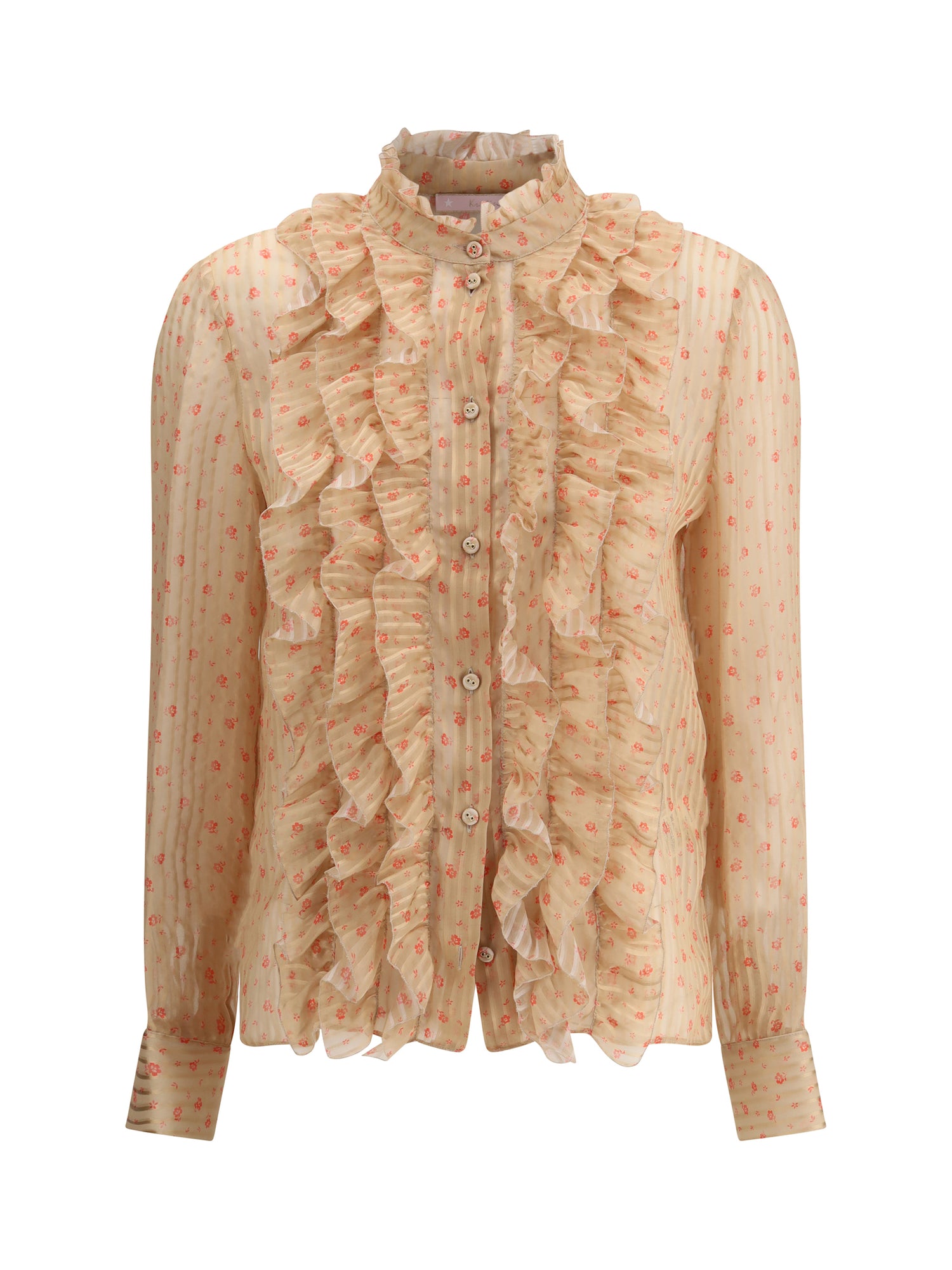 KRISTINA TI 40 rouches silk blouse