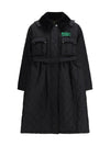 quilted hooded coat by barbour x ganni
