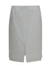 embroidered midi skirt
