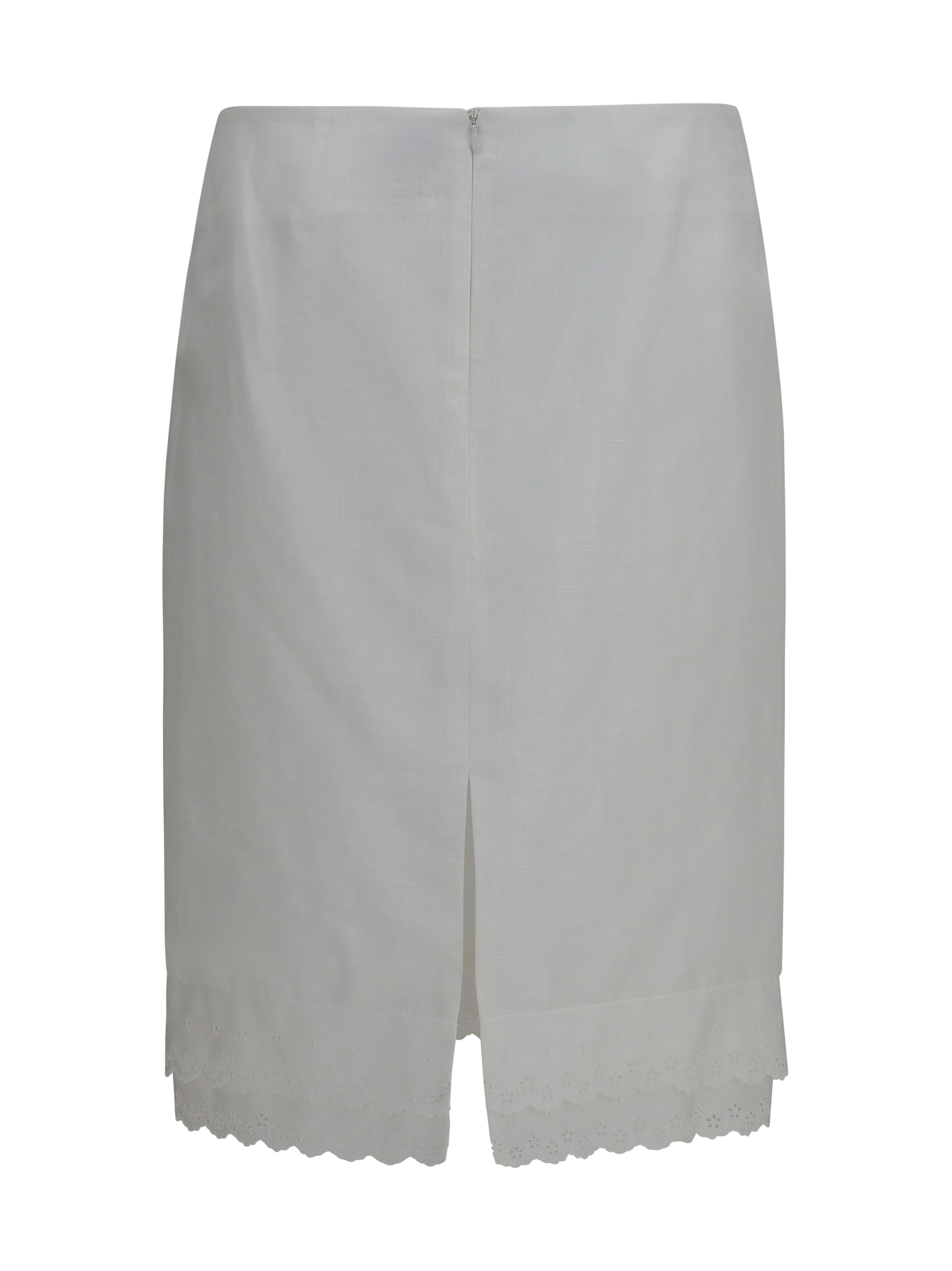 embroidered midi skirt