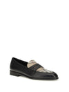 opal leather and check loafers