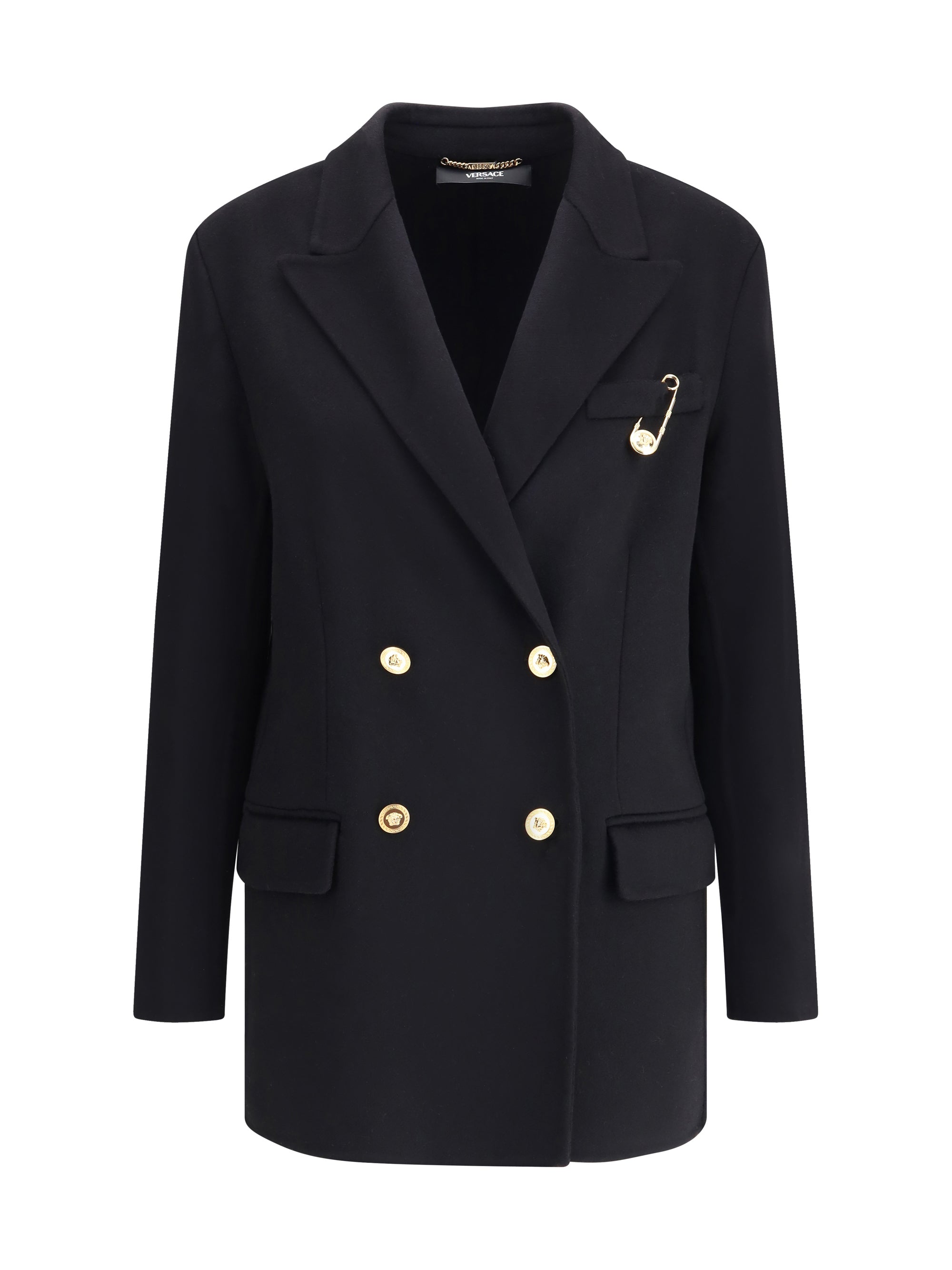 VERSACE 42 wool and cachemire double-breasted coat