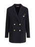 VERSACE 42 wool and cachemire double-breasted coat