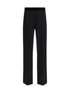 stretch silk satin trousers