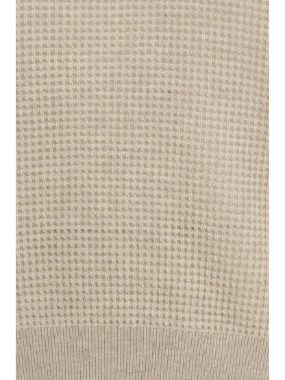 BRUNELLO CUCINELLI M sparkling net cotton hooded sweatshirt