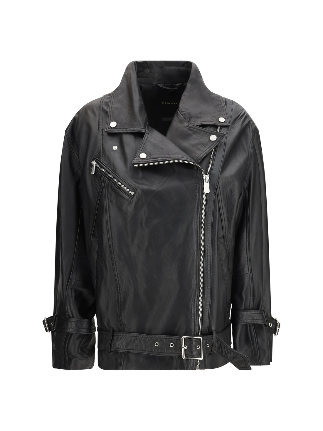 PINKO 36 leather biker jacket