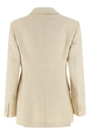 raisa double-breasted linen blend blazer