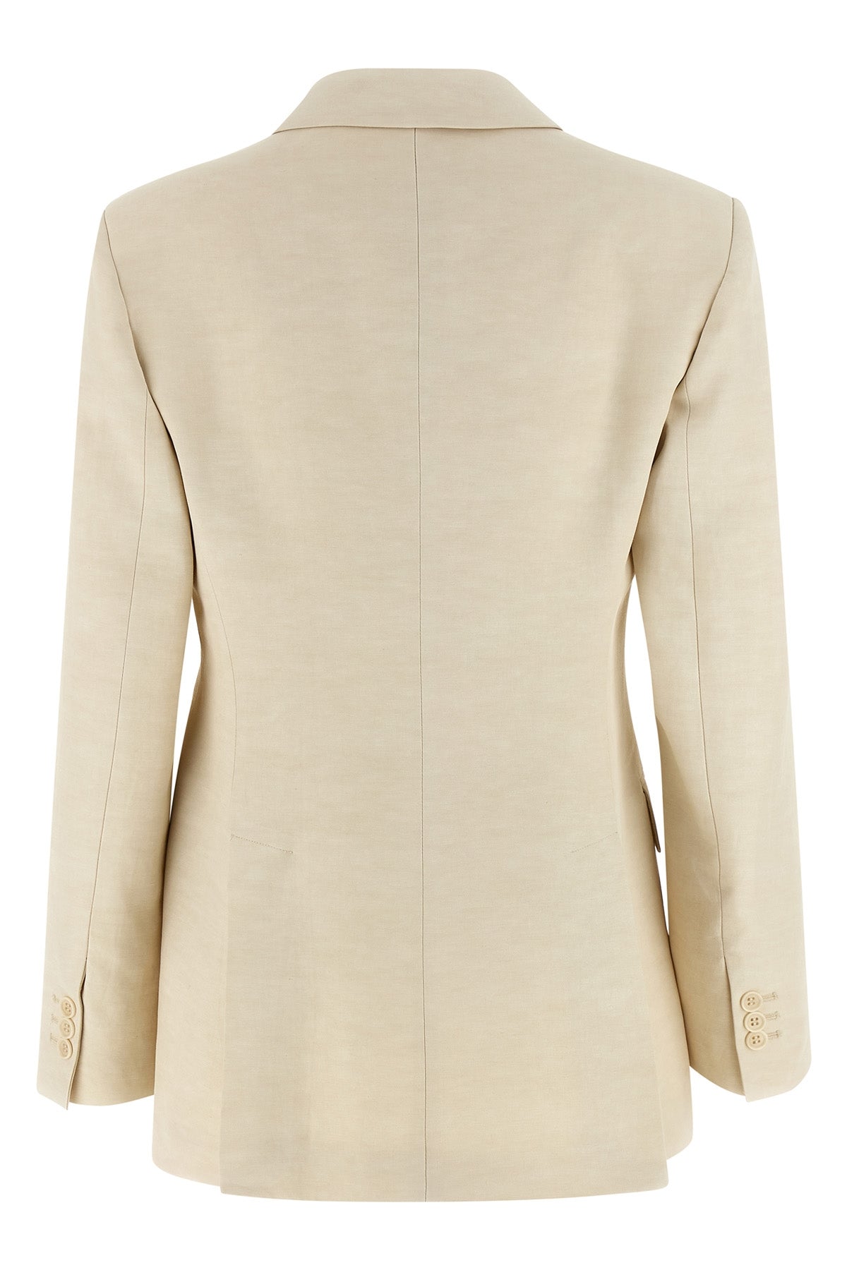 raisa double-breasted linen blend blazer