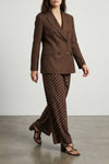 raisa double-breasted linen blend blazer