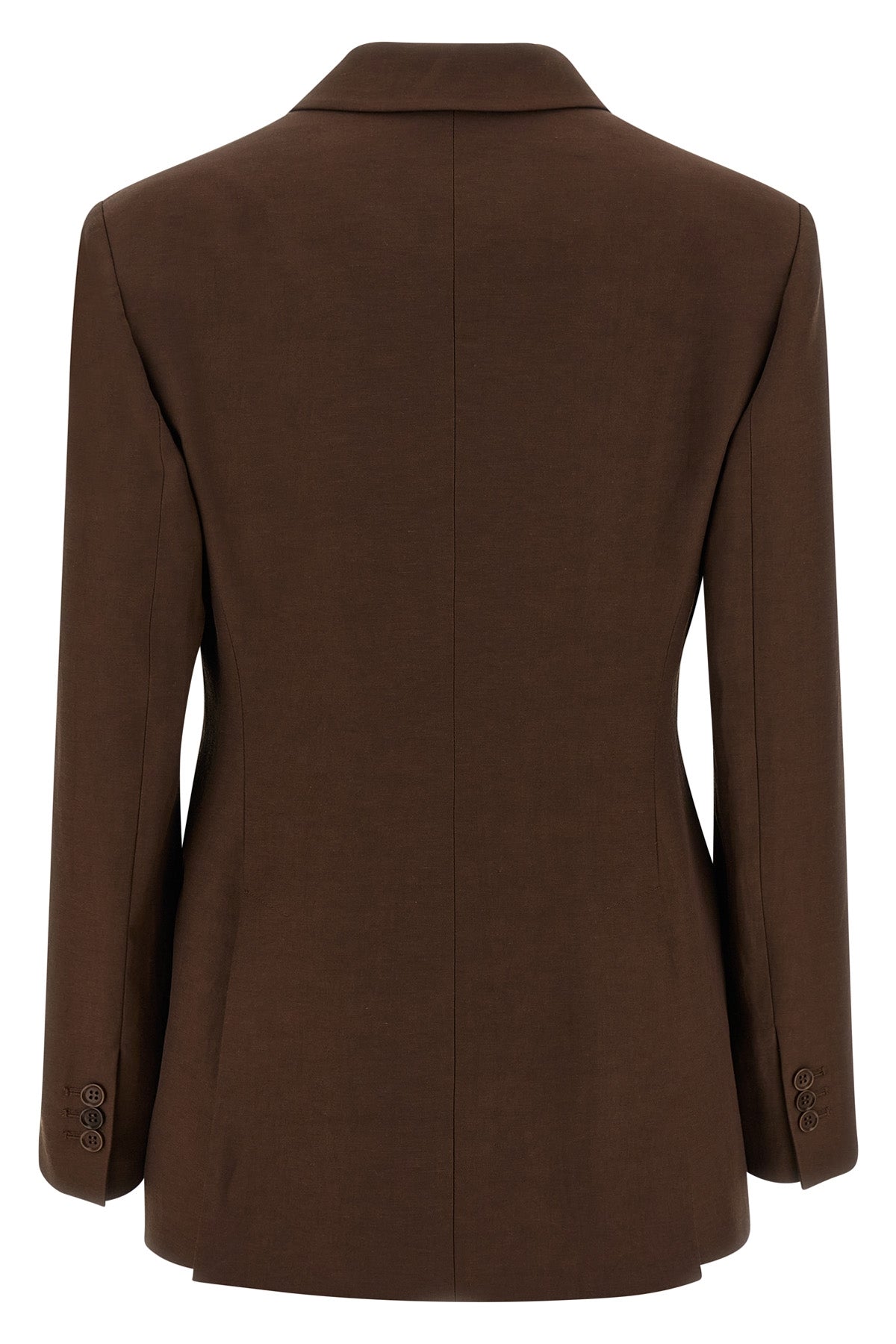 raisa double-breasted linen blend blazer