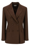 raisa double-breasted linen blend blazer