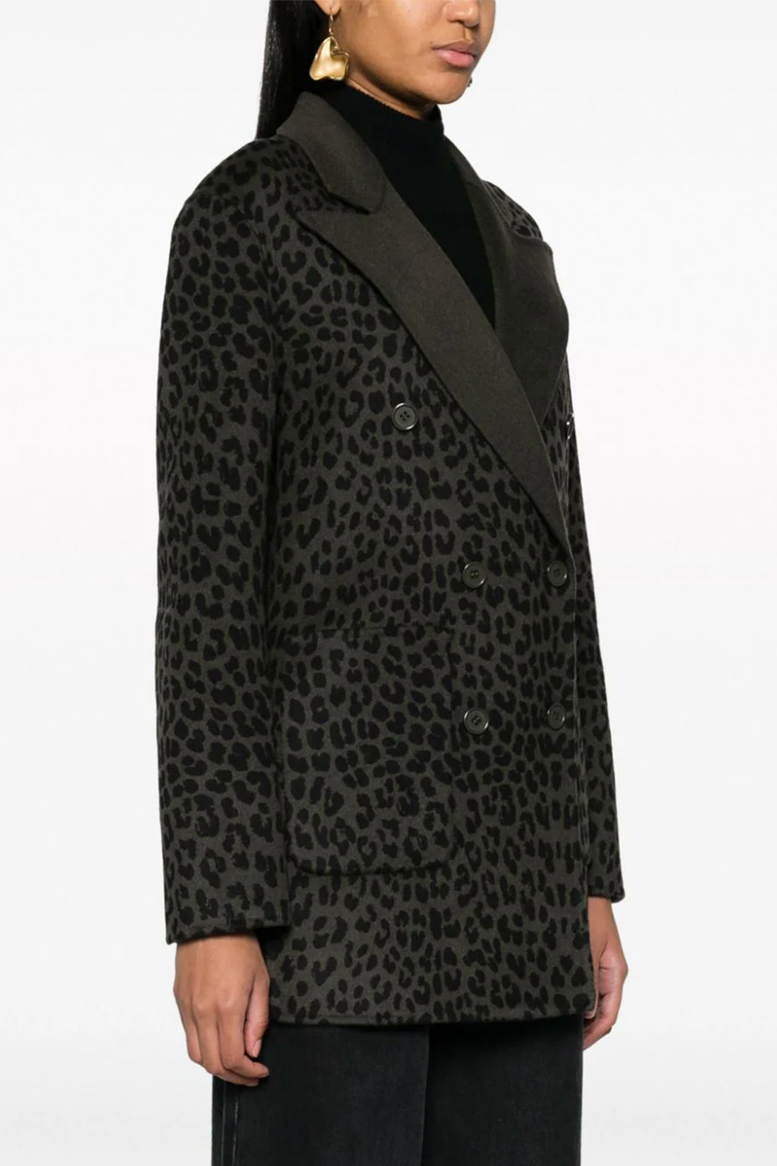 P.A.R.O.S.H. M double-breasted blazer in animal print wool