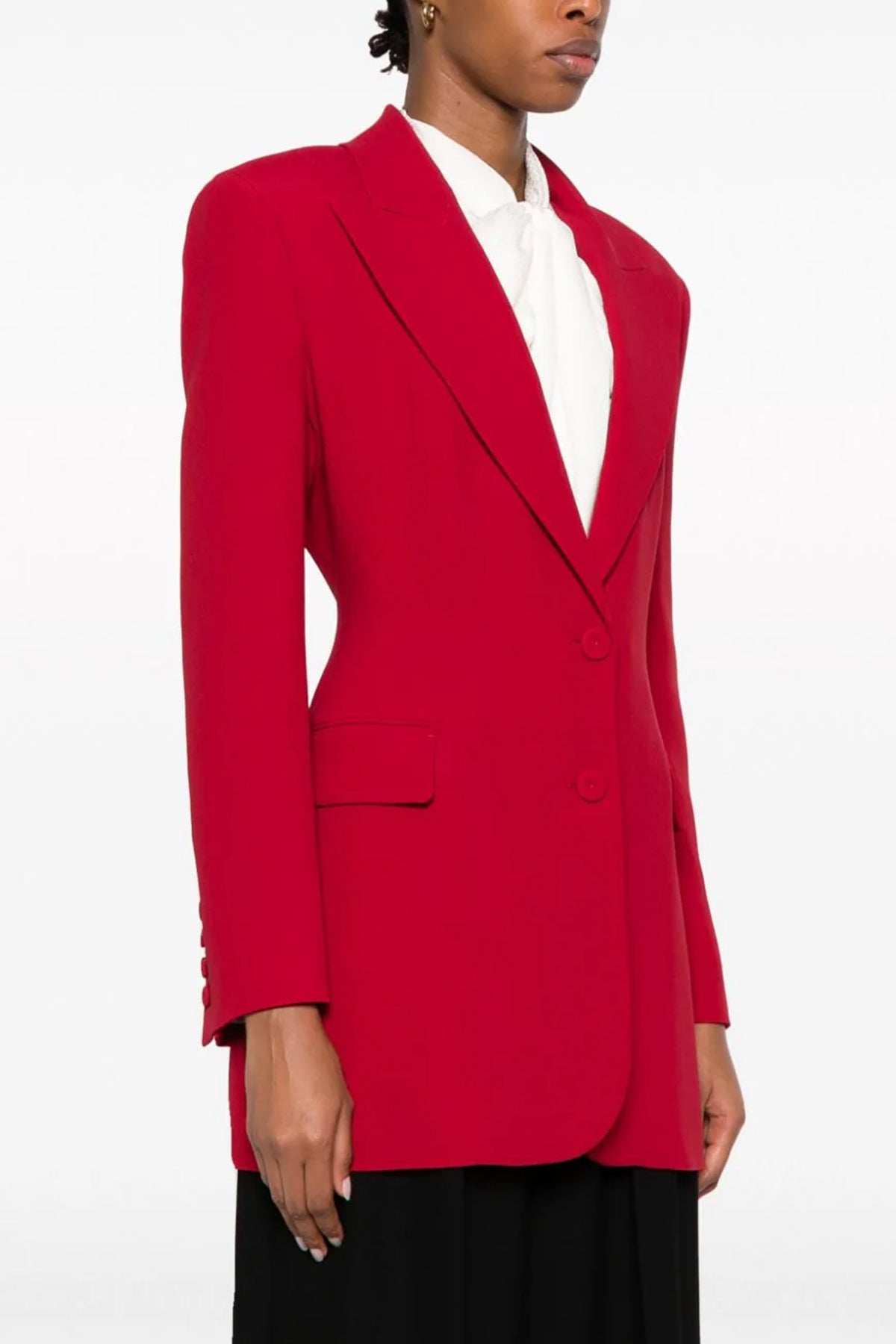 single-breasted blazer in viscose blend