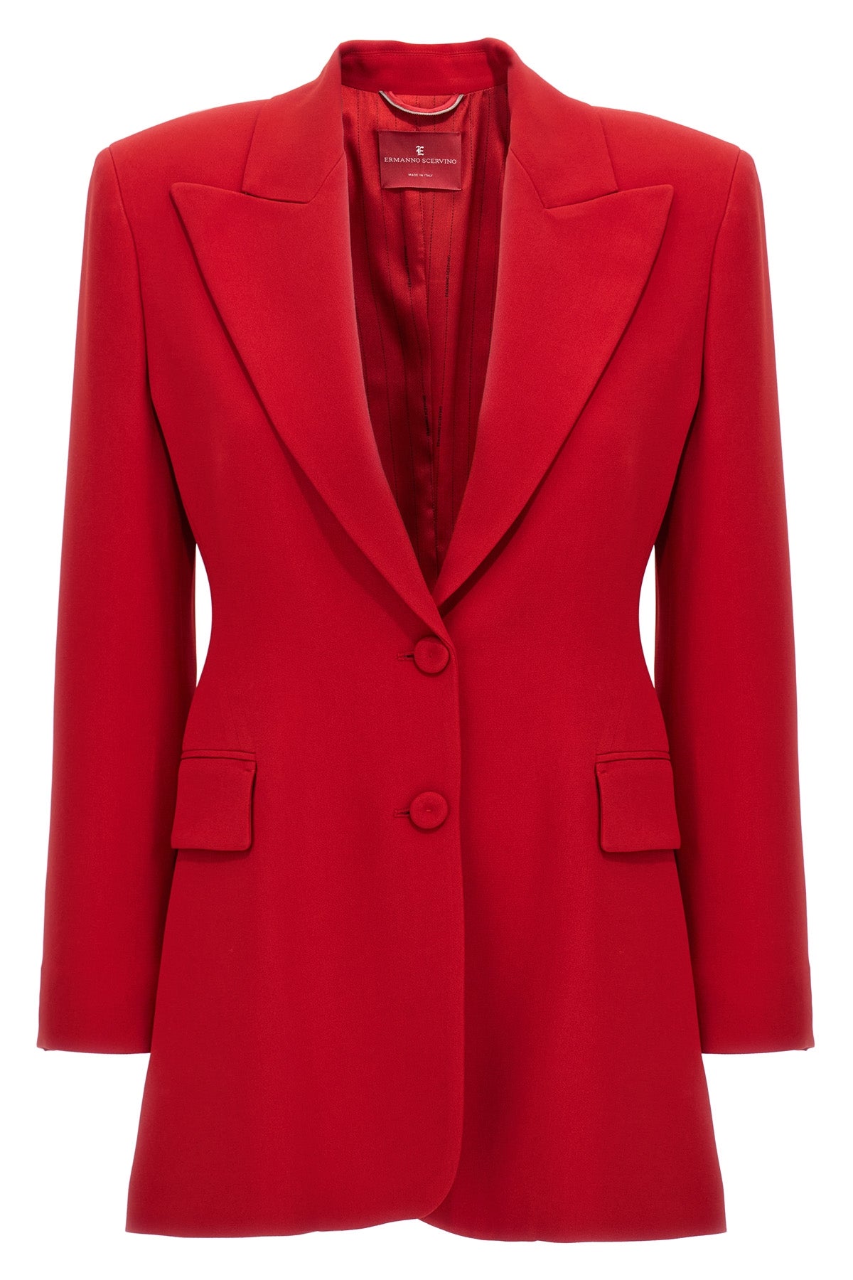 single-breasted blazer in viscose blend