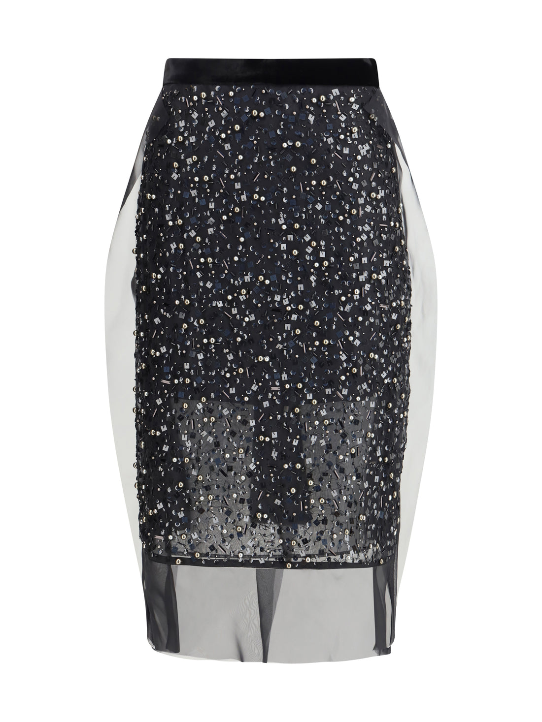SACAI 1 sequin embroidery skirt