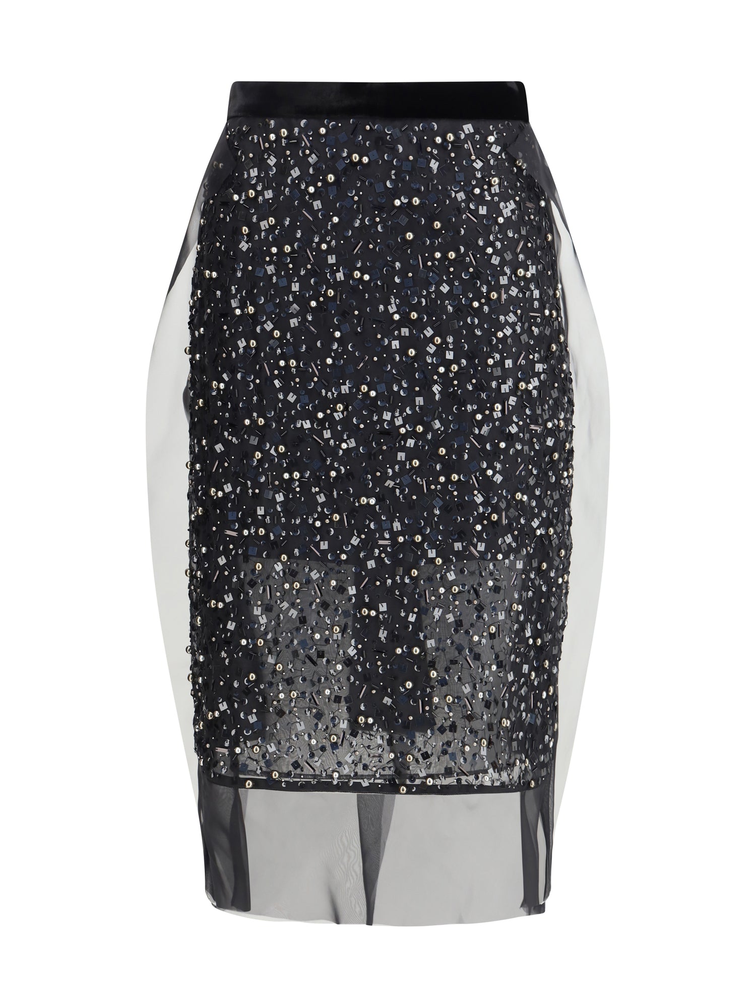 SACAI 1 sequin embroidery skirt