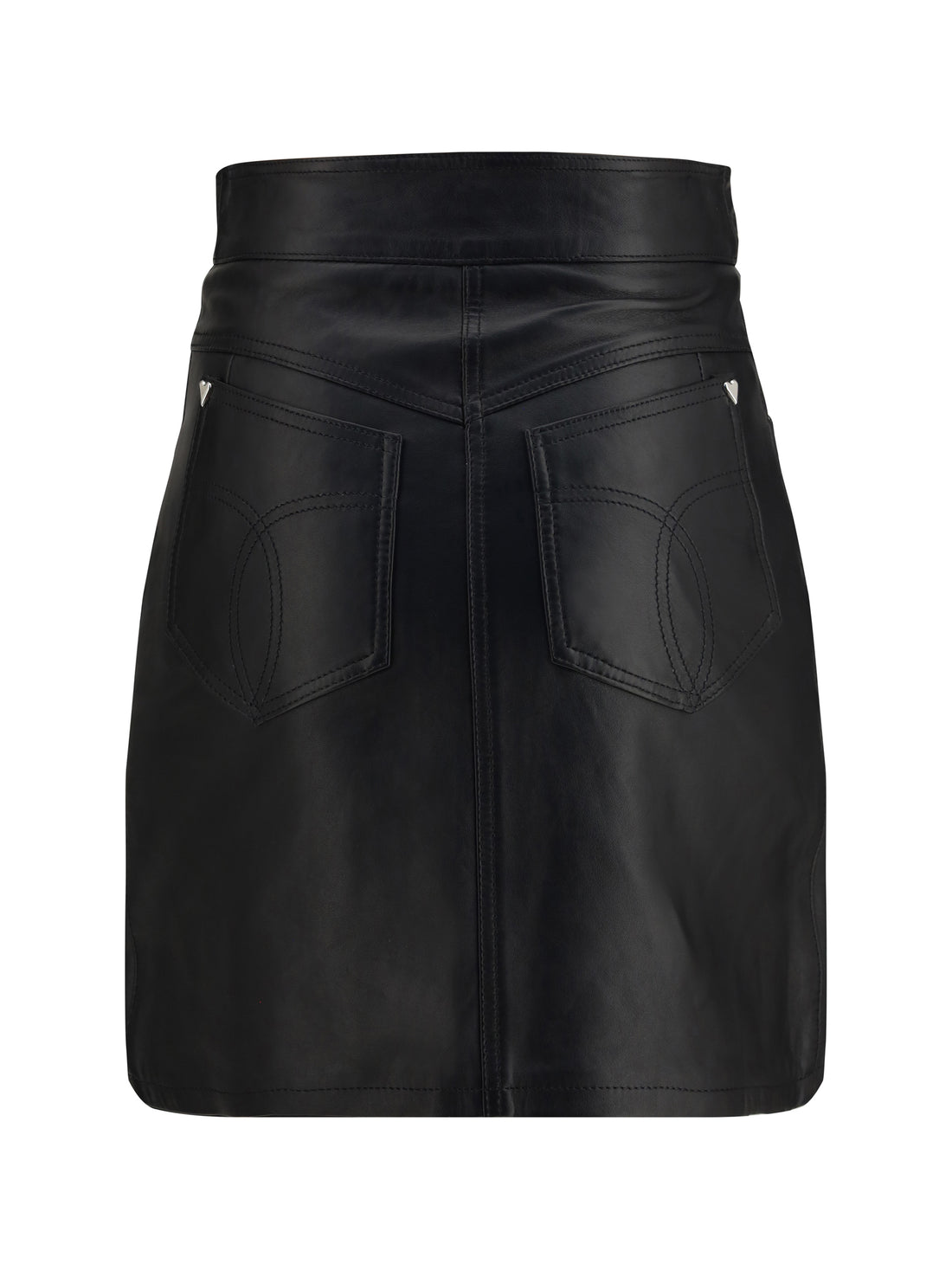 FIORUCCI 40 leather mini skirt with zip