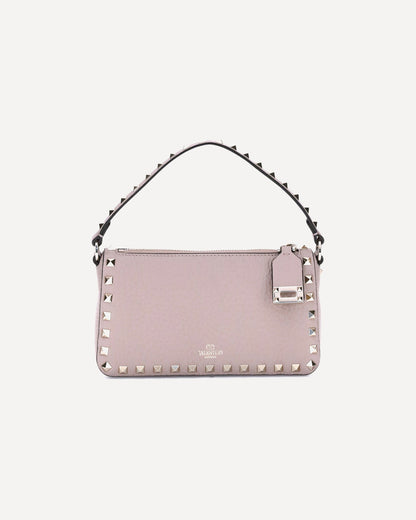 Valentino Garavani Rockstud Zip-up Shoulder Bag Pink