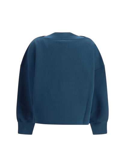 ALAIA 38 cotton sweatshirt with a boat neckline