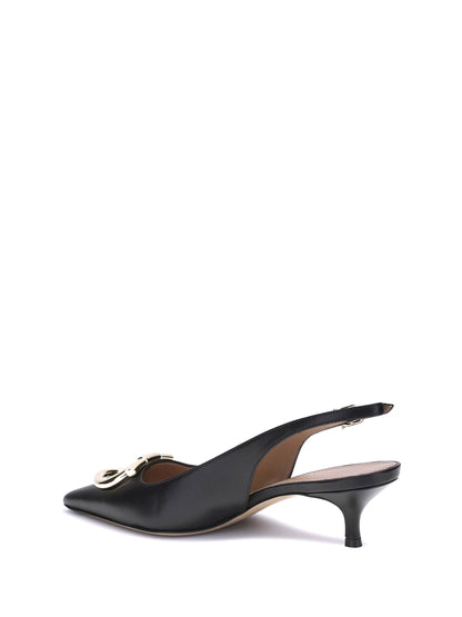 FERRAGAMO 5.5 gancini slingback pumps