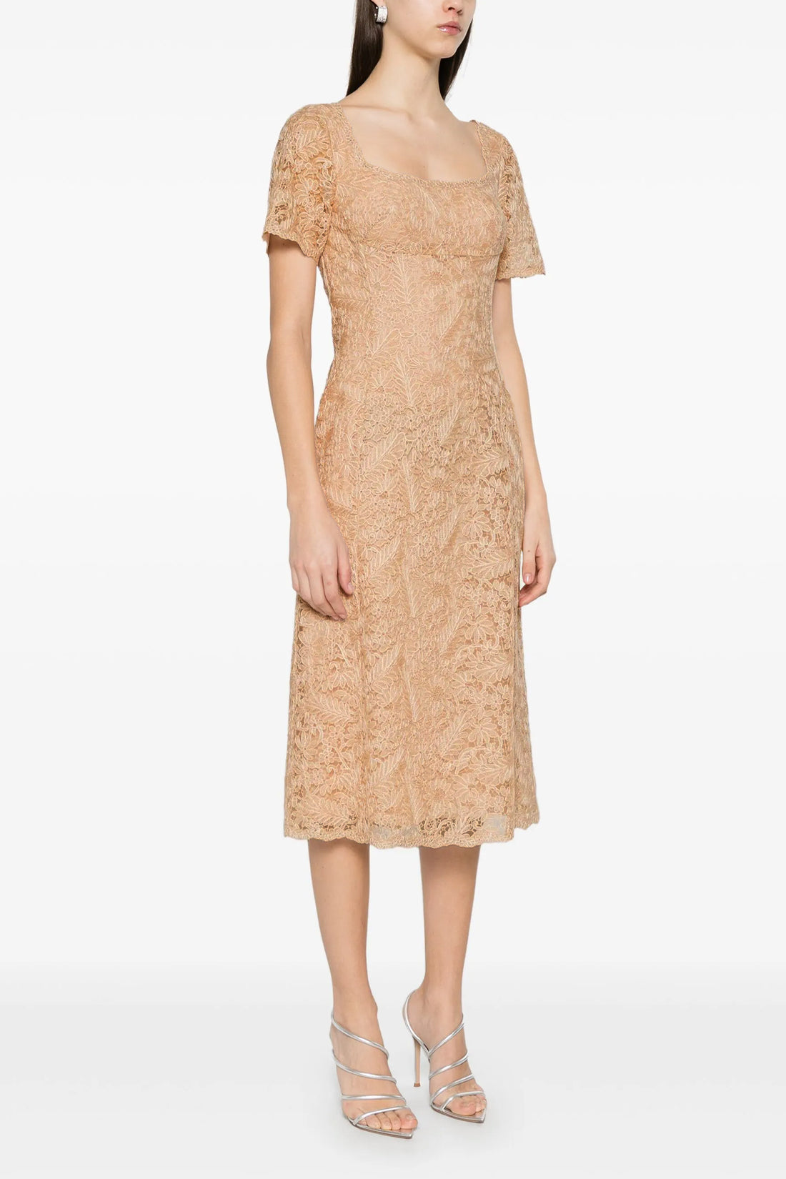 ERMANNO SCERVINO 42 floral lace midi dress
