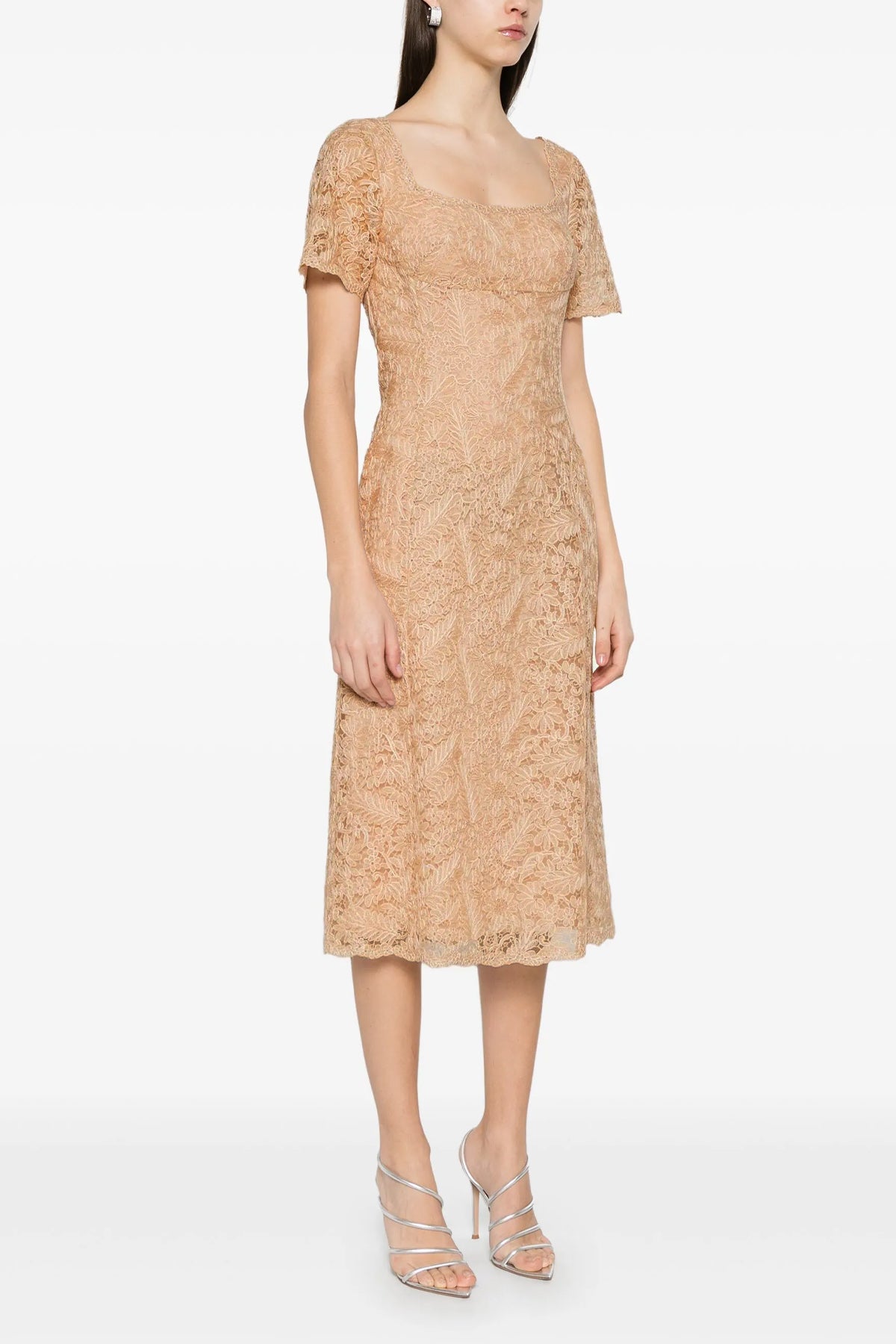 floral lace midi dress