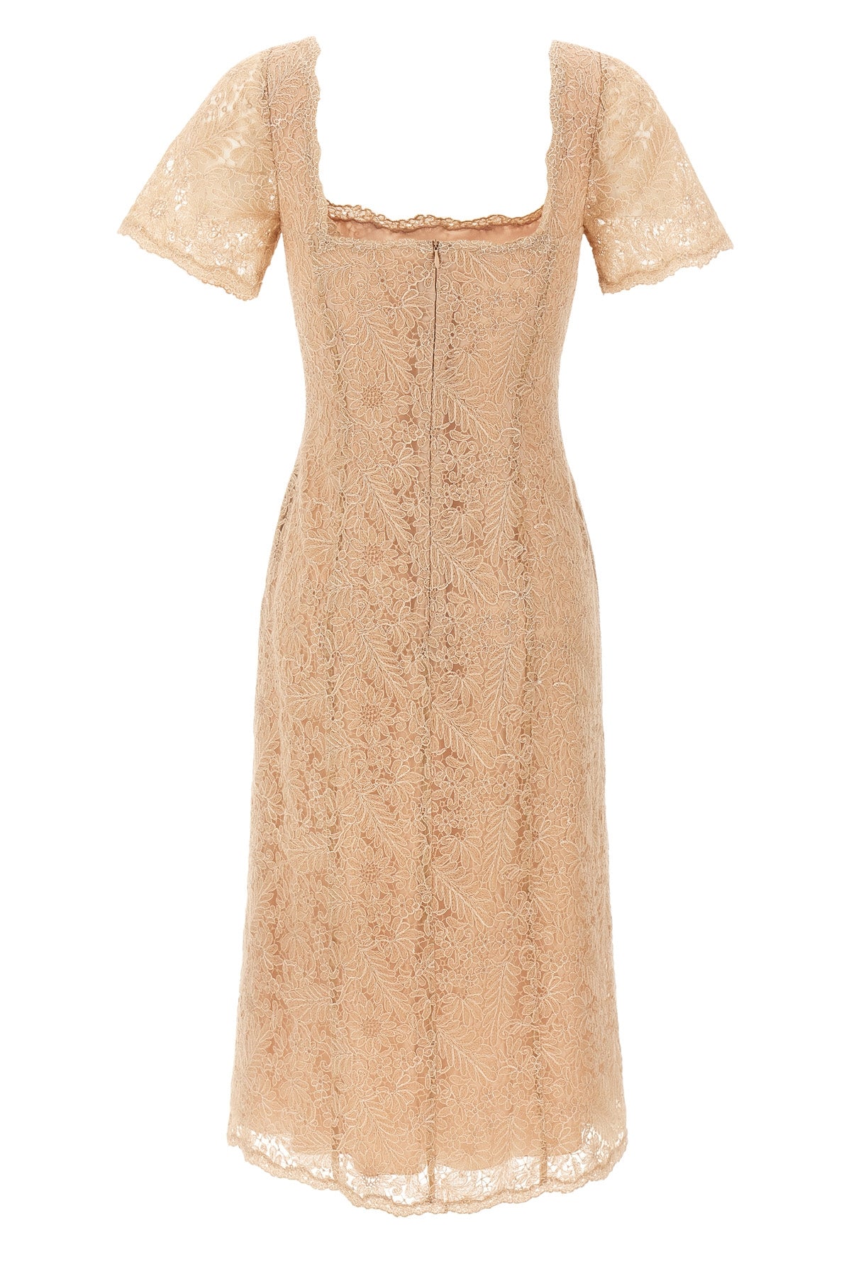 floral lace midi dress