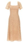 floral lace midi dress