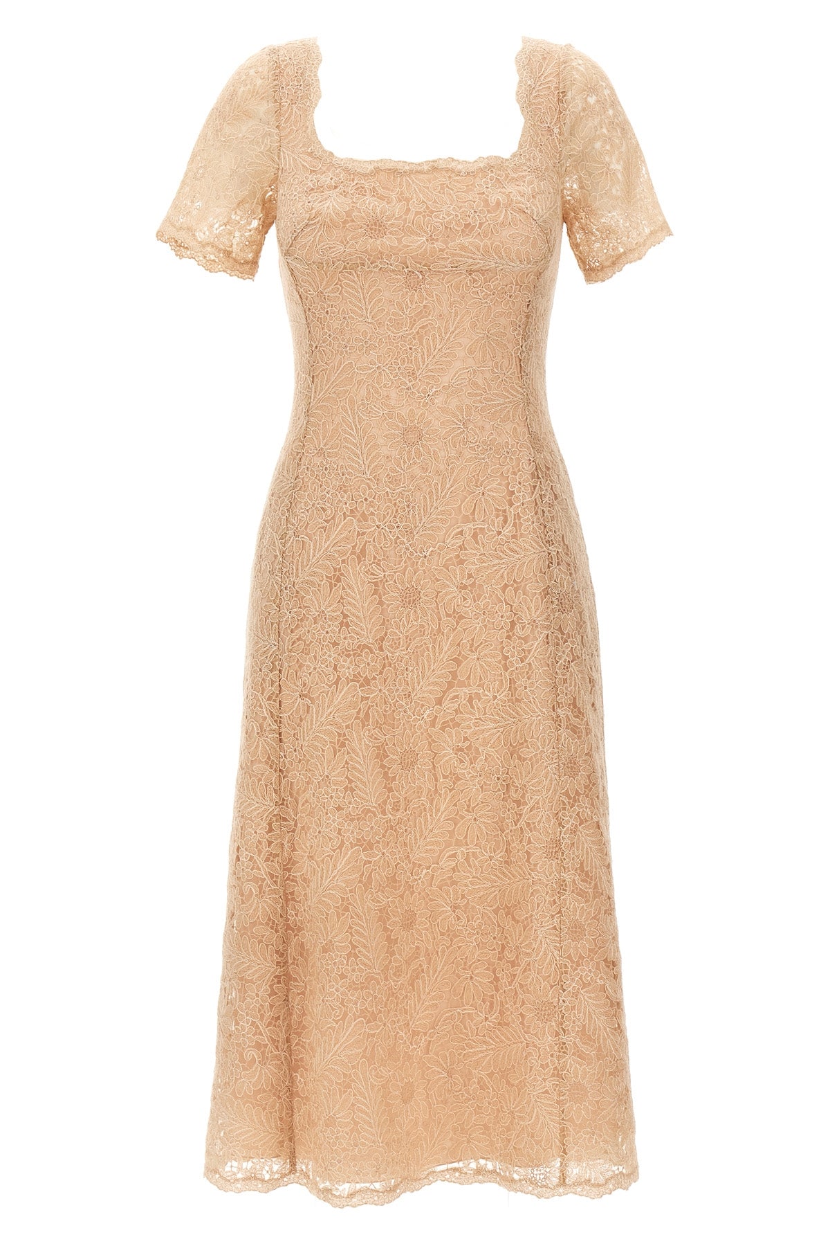 floral lace midi dress