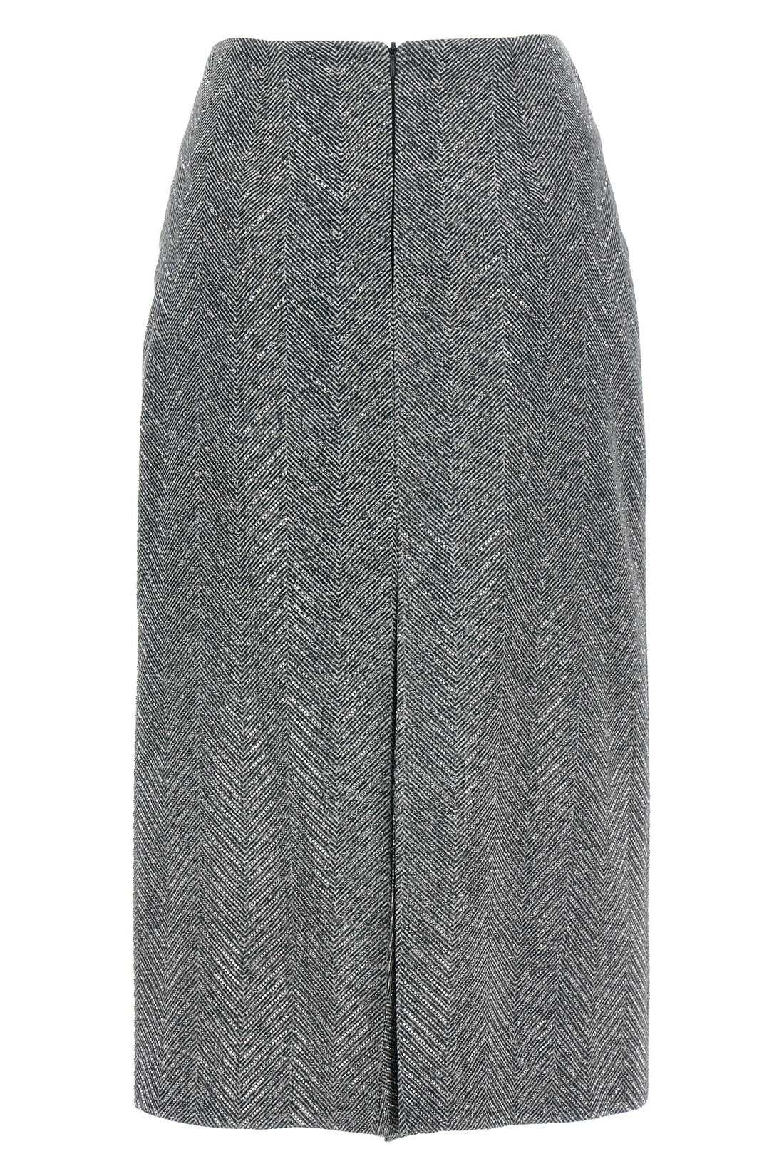 ERMANNO SCERVINO 40 midi skirt in herringbone patterned silk