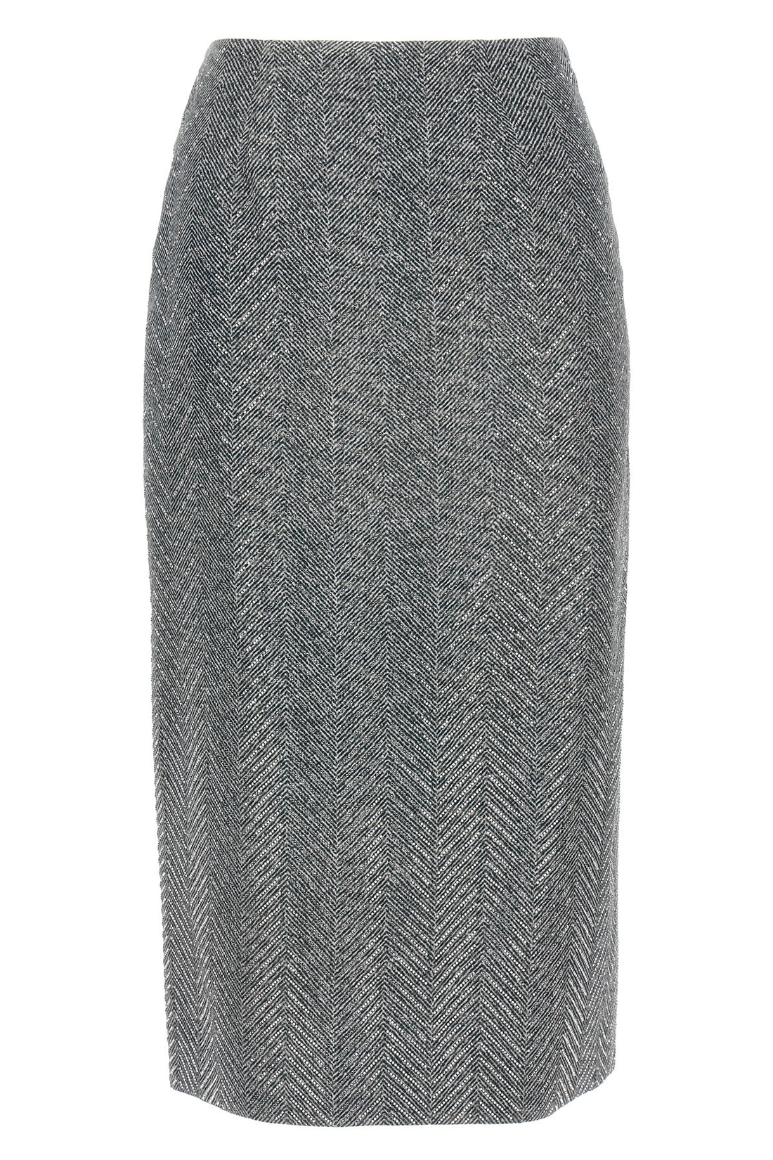 ERMANNO SCERVINO 40 midi skirt in herringbone patterned silk