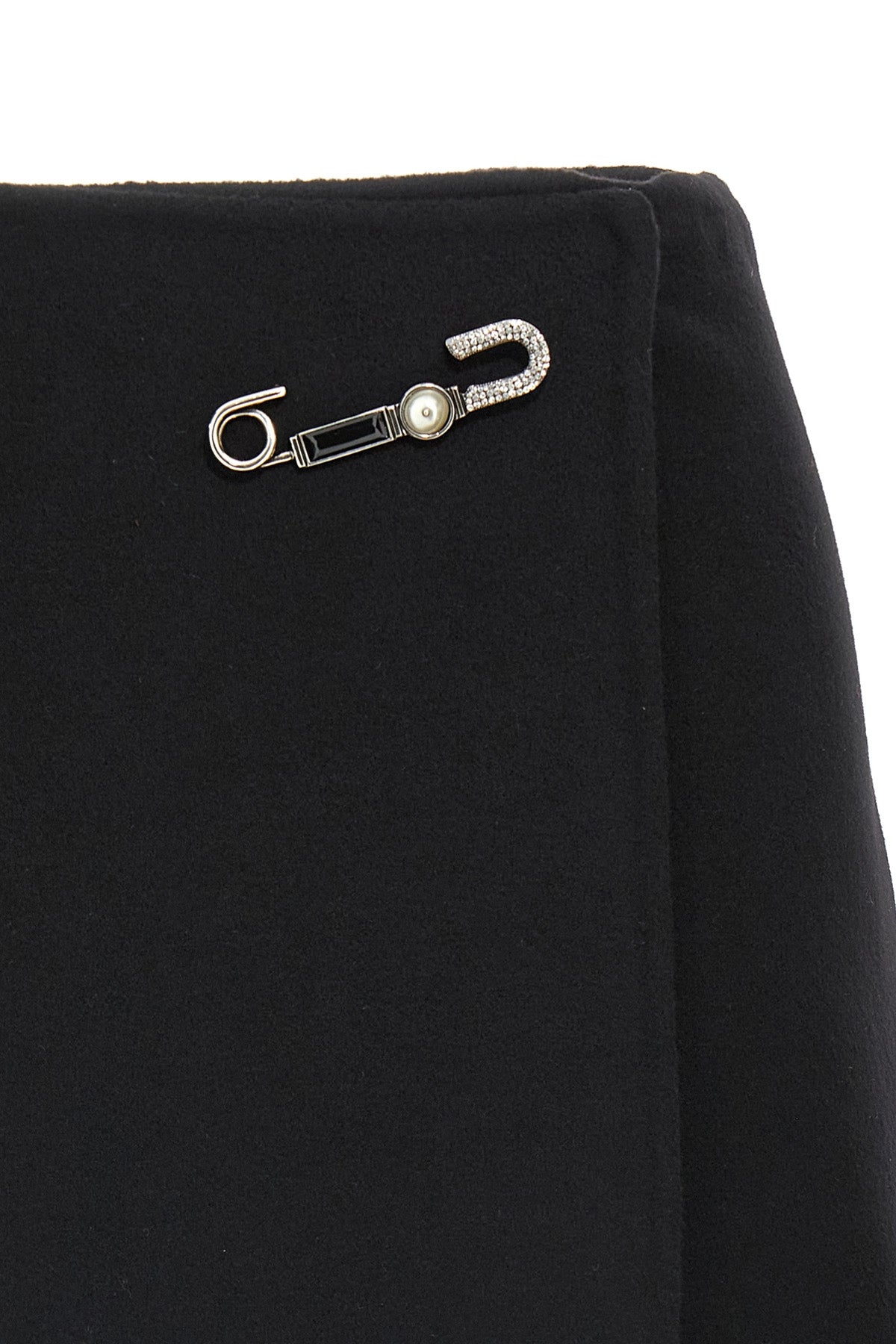 virgin wool mini skirt