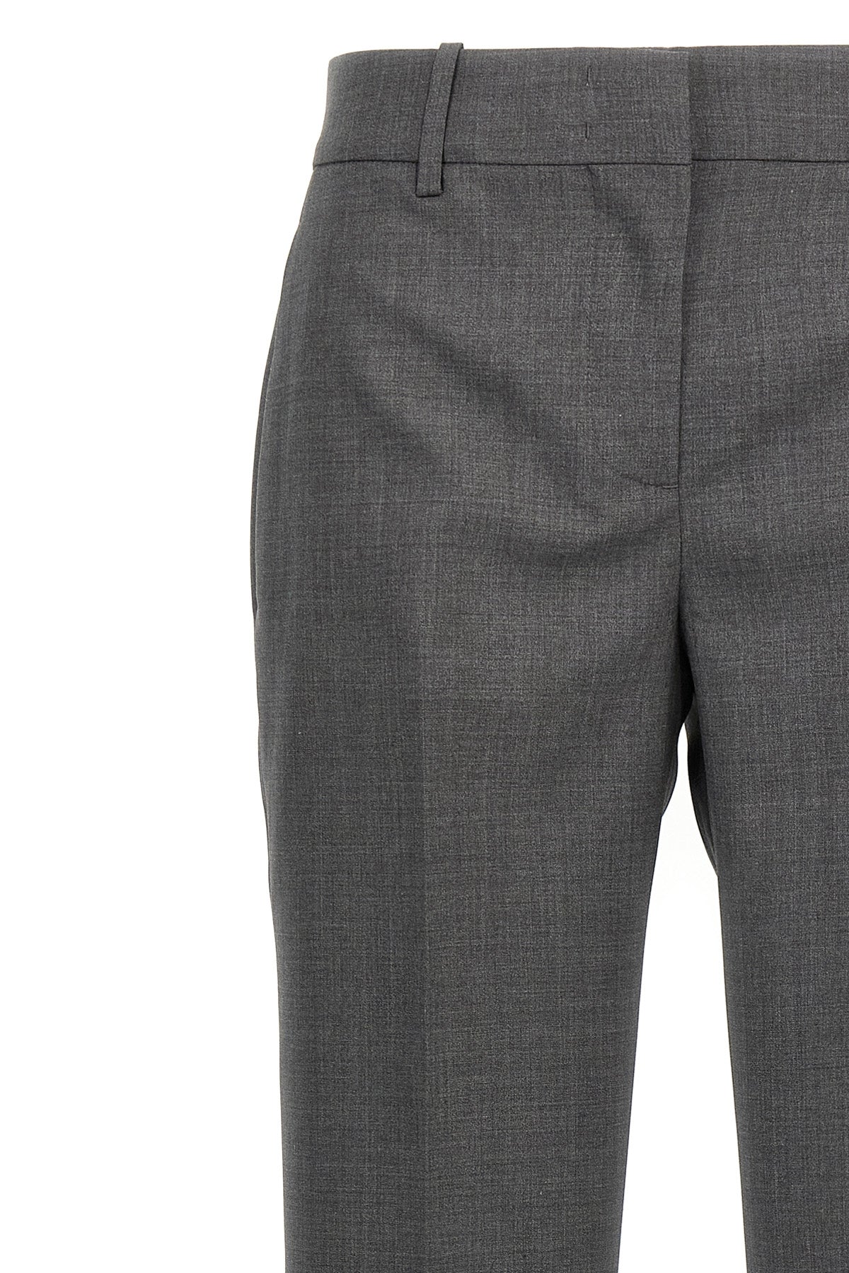 melange virgin wool trousers