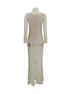long lace and jersey dress