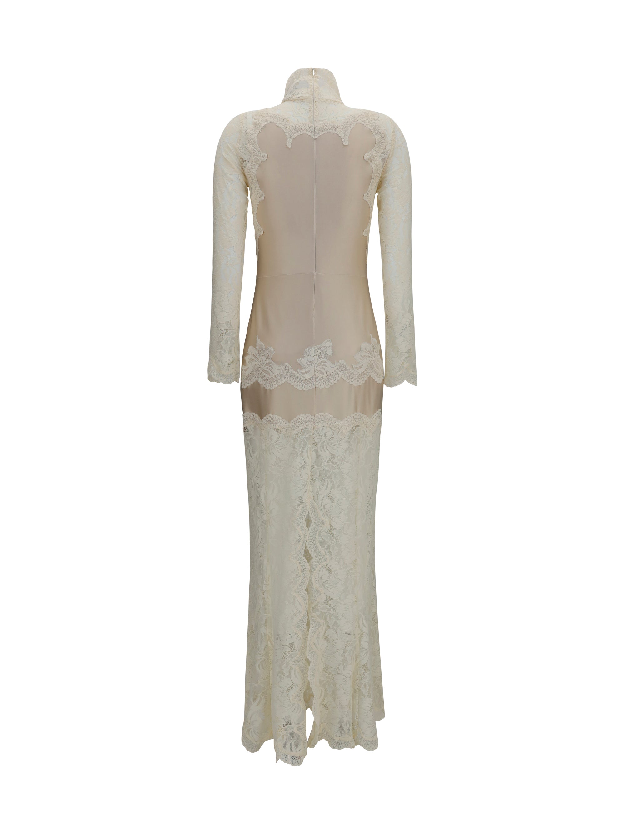 long lace and jersey dress