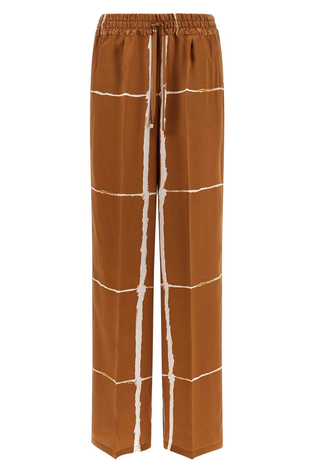 KITON 42 silk satin trousers