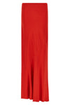 maxi skirt in viscose crepe de chine