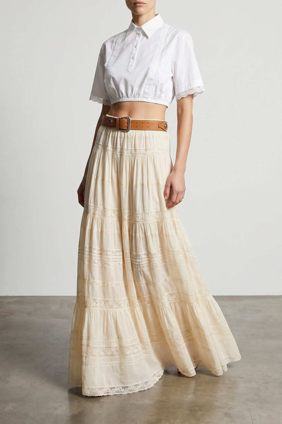 ERMANNO SCERVINO 38 long skirt in light cotton