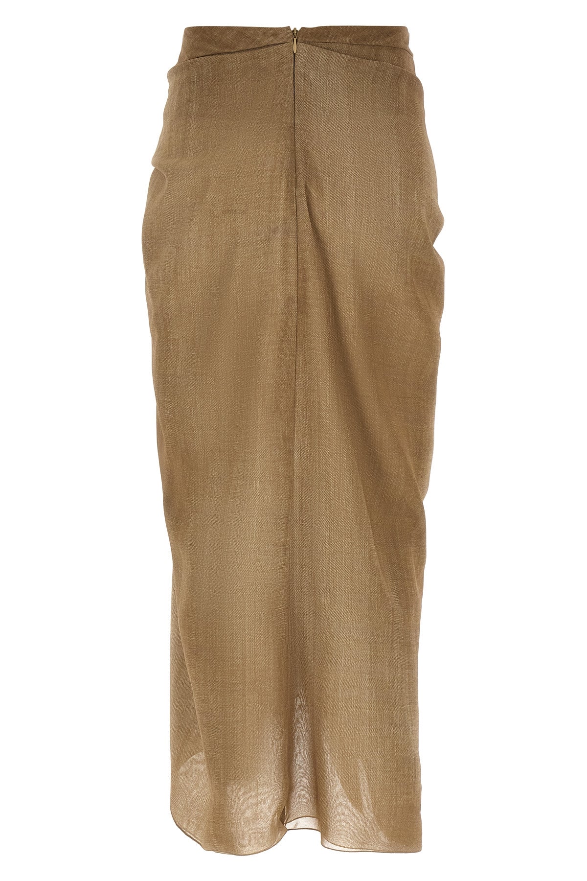 long skirt in marocain