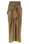 long skirt in marocain
