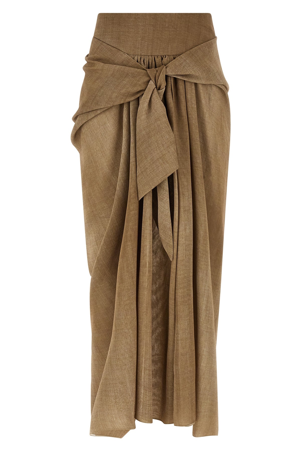 long skirt in marocain